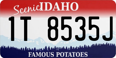 ID license plate 1T8535J