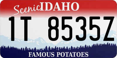 ID license plate 1T8535Z
