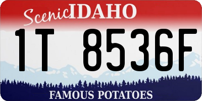 ID license plate 1T8536F
