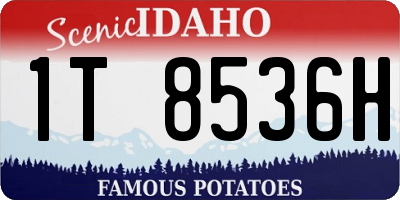 ID license plate 1T8536H