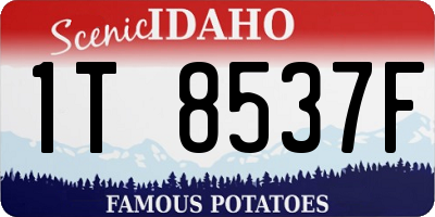 ID license plate 1T8537F