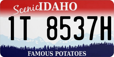 ID license plate 1T8537H