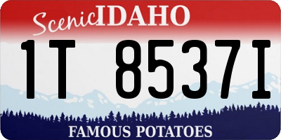 ID license plate 1T8537I
