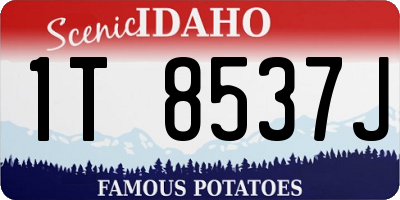 ID license plate 1T8537J