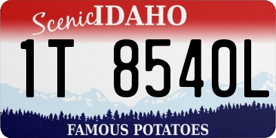 ID license plate 1T8540L