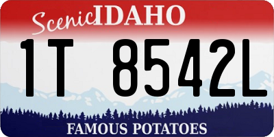 ID license plate 1T8542L