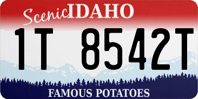 ID license plate 1T8542T