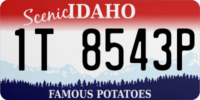 ID license plate 1T8543P