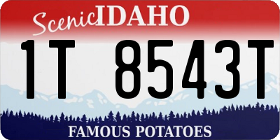ID license plate 1T8543T