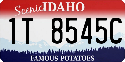 ID license plate 1T8545C