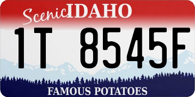 ID license plate 1T8545F