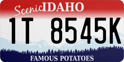 ID license plate 1T8545K