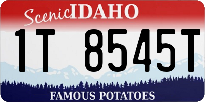 ID license plate 1T8545T