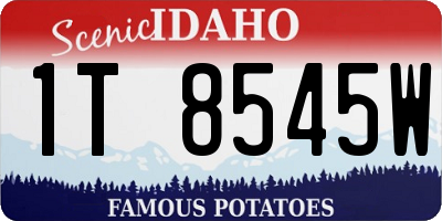 ID license plate 1T8545W