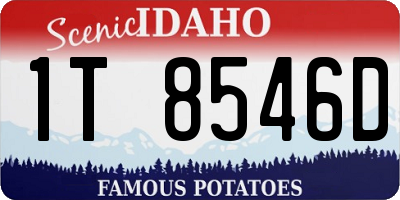 ID license plate 1T8546D