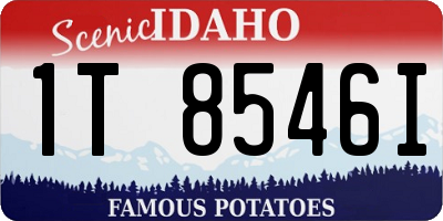 ID license plate 1T8546I