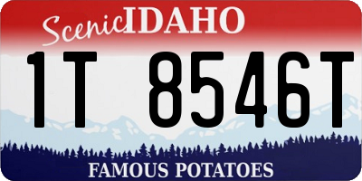 ID license plate 1T8546T