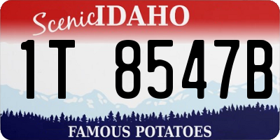 ID license plate 1T8547B