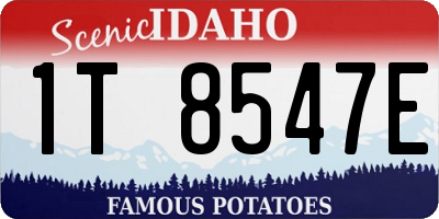 ID license plate 1T8547E