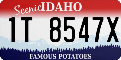 ID license plate 1T8547X