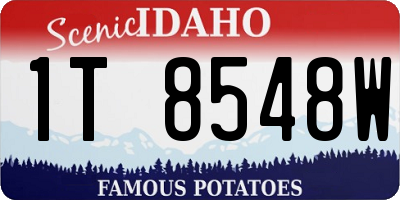 ID license plate 1T8548W