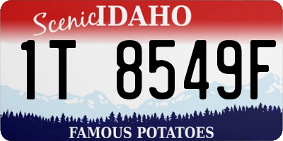 ID license plate 1T8549F