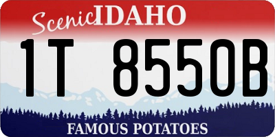 ID license plate 1T8550B