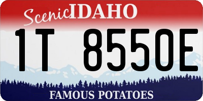 ID license plate 1T8550E