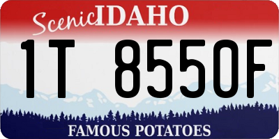 ID license plate 1T8550F