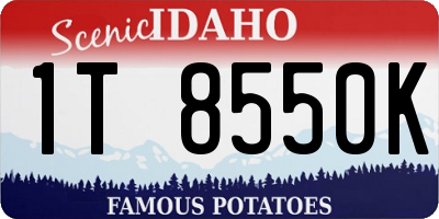 ID license plate 1T8550K