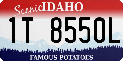 ID license plate 1T8550L