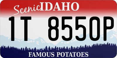 ID license plate 1T8550P