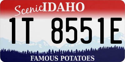 ID license plate 1T8551E