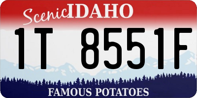 ID license plate 1T8551F