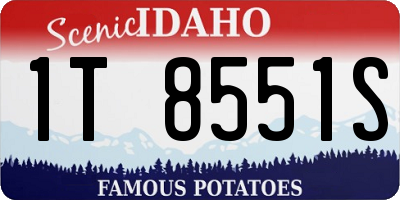 ID license plate 1T8551S