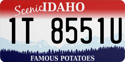 ID license plate 1T8551U