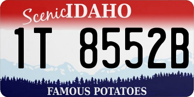ID license plate 1T8552B
