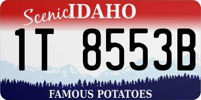 ID license plate 1T8553B