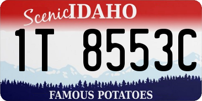 ID license plate 1T8553C