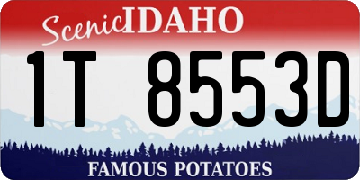 ID license plate 1T8553D