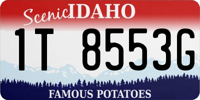 ID license plate 1T8553G
