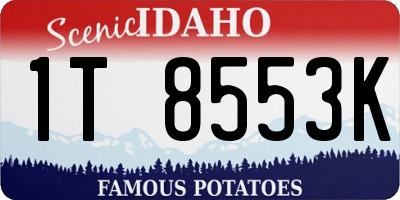 ID license plate 1T8553K
