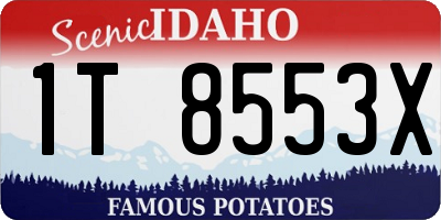 ID license plate 1T8553X