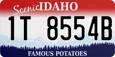 ID license plate 1T8554B