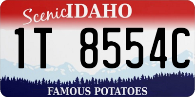 ID license plate 1T8554C