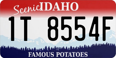 ID license plate 1T8554F