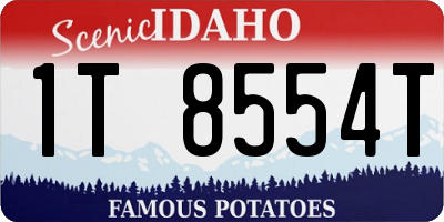 ID license plate 1T8554T
