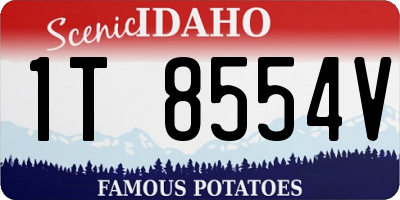 ID license plate 1T8554V