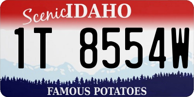 ID license plate 1T8554W