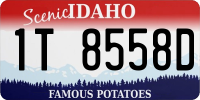 ID license plate 1T8558D
